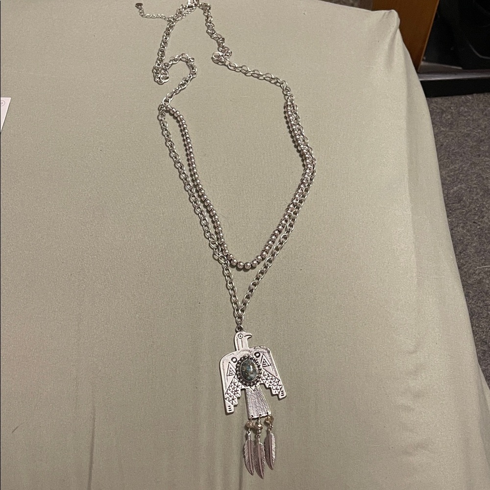 Shyanne Silver Thunderbird Necklace